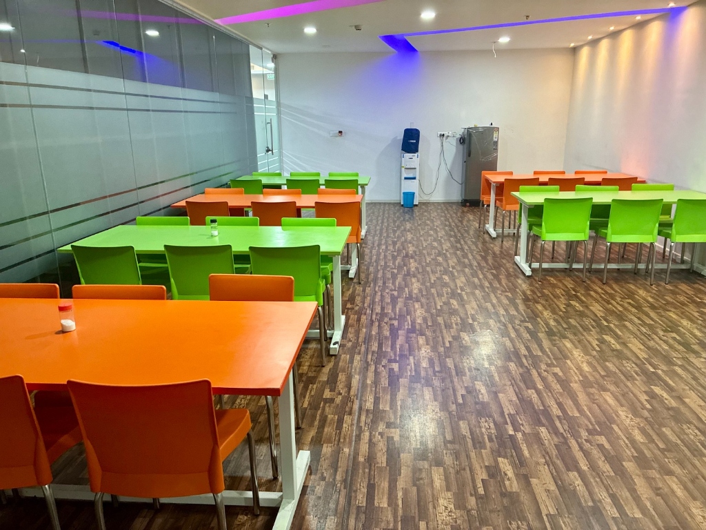 Office refreshment lounge with RO drinking water dispenser